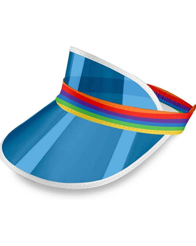 Blue Rainbow Sun Visor Hat