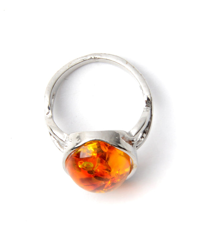 Boho Amber Ring