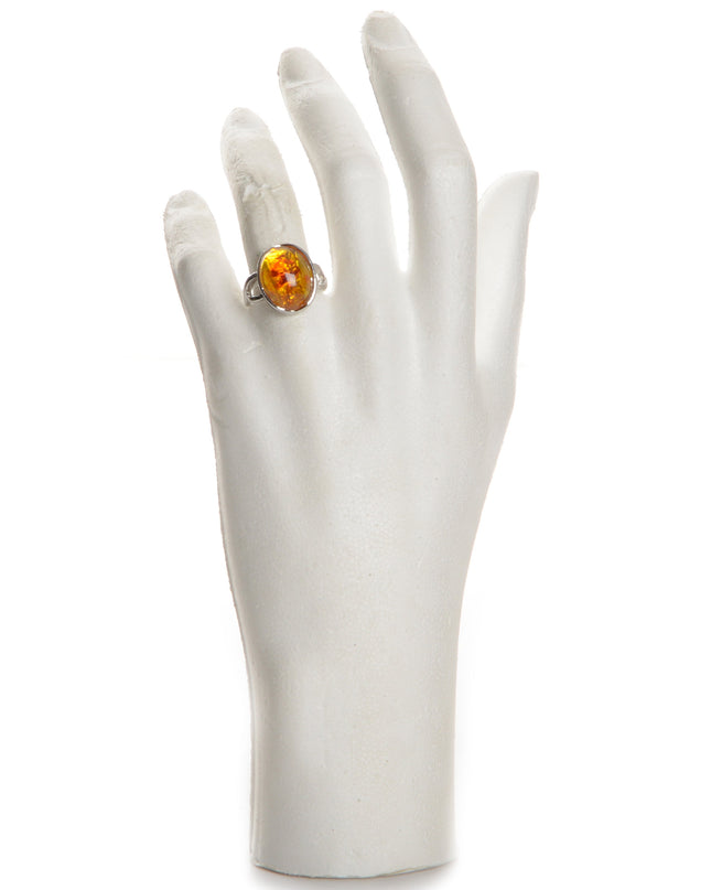 Boho Amber Ring