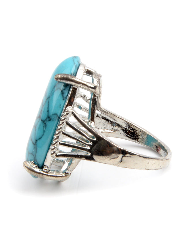 Blue Boho Ring - Elegant and Unique Design