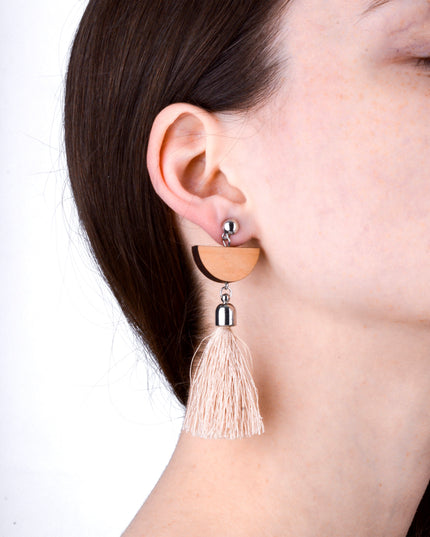 Tassel Wooden Earrings
