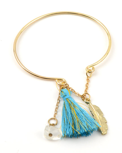 Pulsera Pom Pom Azul