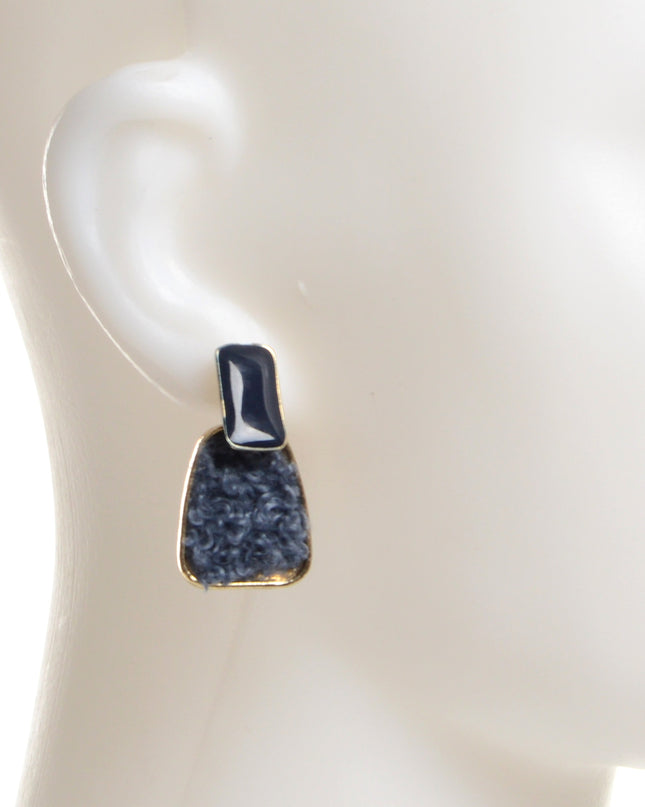 Blue Fluffy Earrings for Christmas