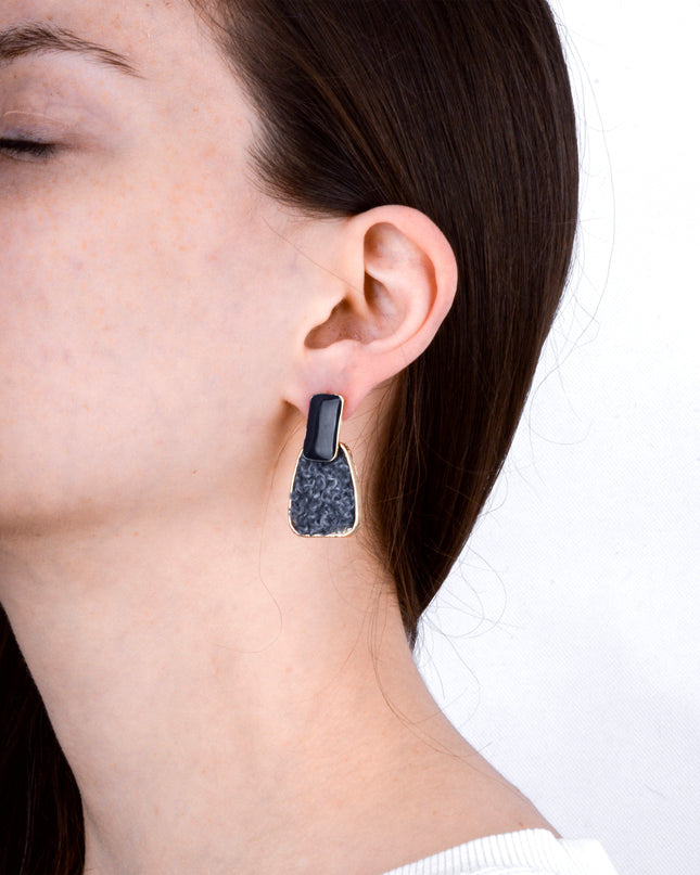 Blue Fluffy Earrings for Christmas