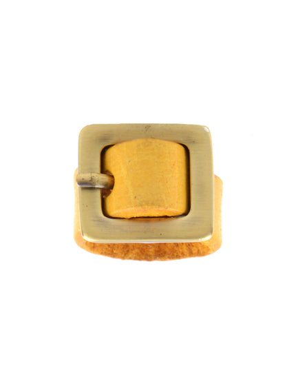 Yellow Leather Ring
