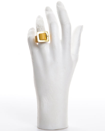 Yellow Leather Ring