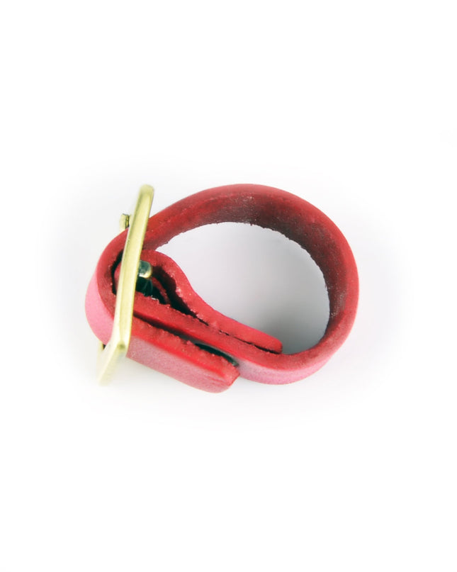 Burgundy Leather Ring - Elegant and Stylish