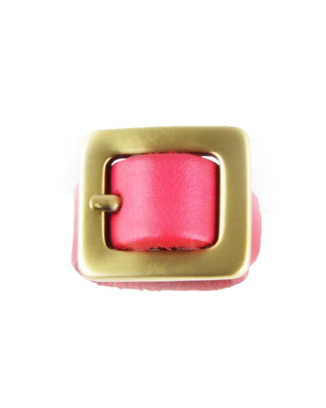 Burgundy Leather Ring - Elegant and Stylish