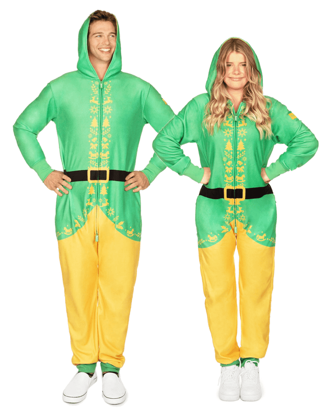Matching Buddy the Elf Couples Jumpsuits