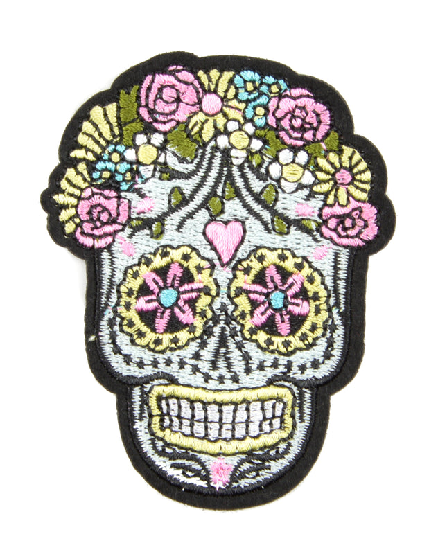 Floral Skull Patch til Halloween