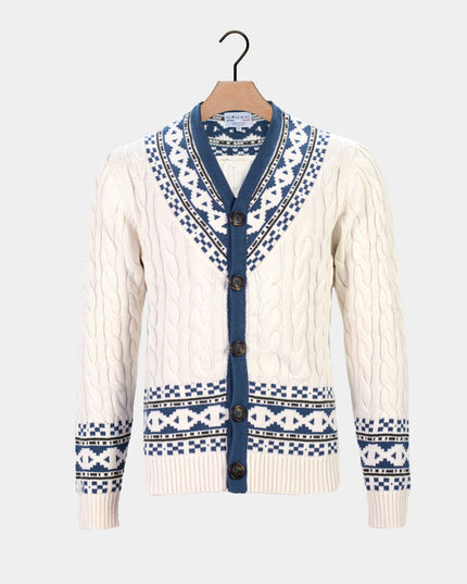 Dreamy Cottage Cardigan Organic Cotton Sweater for Men