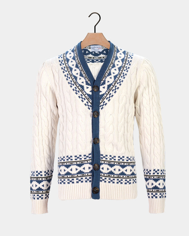 Dreamy Cottage Cardigan Organic Cotton Sweater for Men