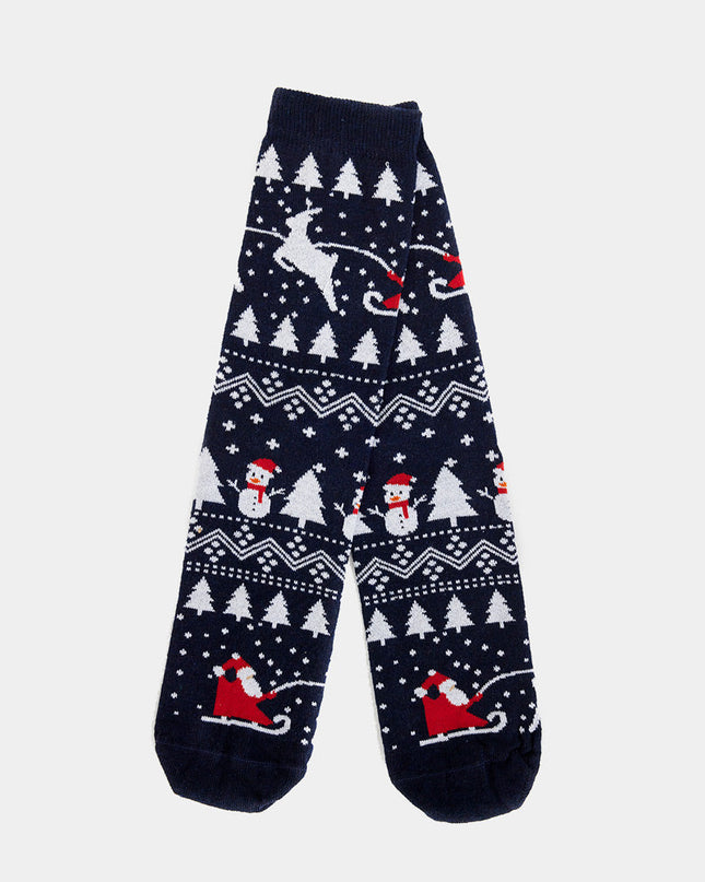 Unisex Christmas Socks - Trees, Snowmen, and Santa Design