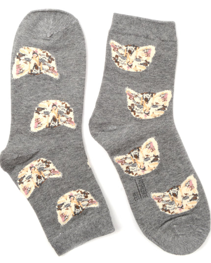 Cat Socks - Zokni Grey Design