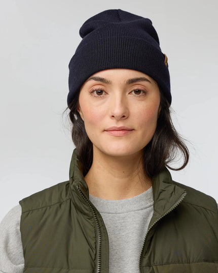Fjallraven Classic Knit Hat i Dark Navy Blue