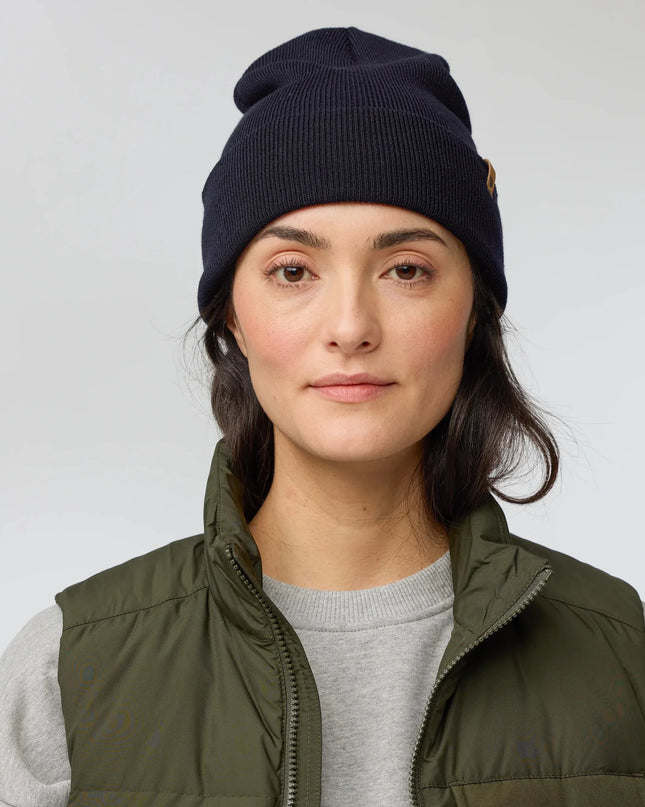 Fjallraven Classic Knit Hat in Dark Navy Blue