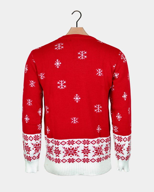 Red Christmas Sweater with Rudolph the Reindeer