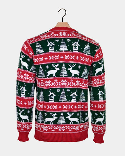 Red and Green Merry Christmas Sweater for Couples