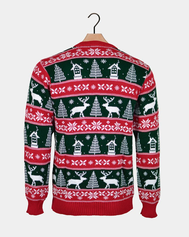 Red and Green Merry Christmas Sweater for Couples