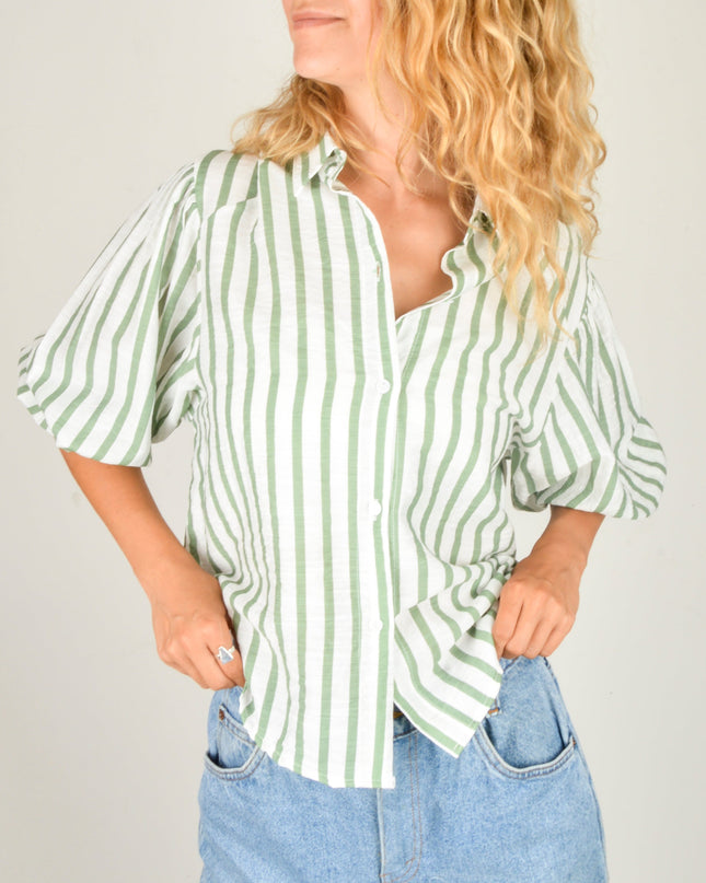 Blusa Rayada Verde