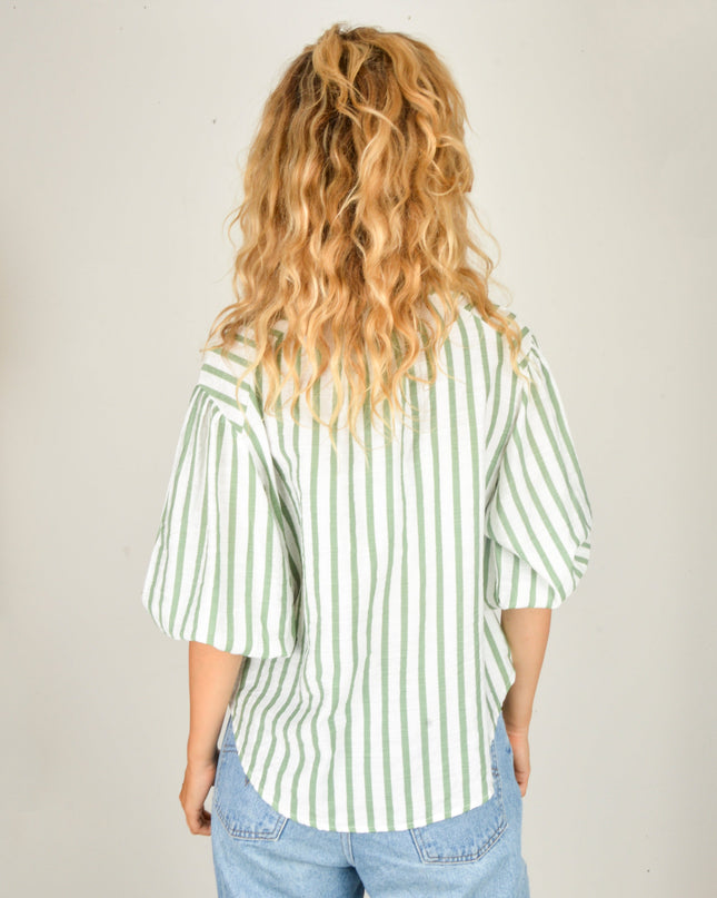 Blusa Rayada Verde