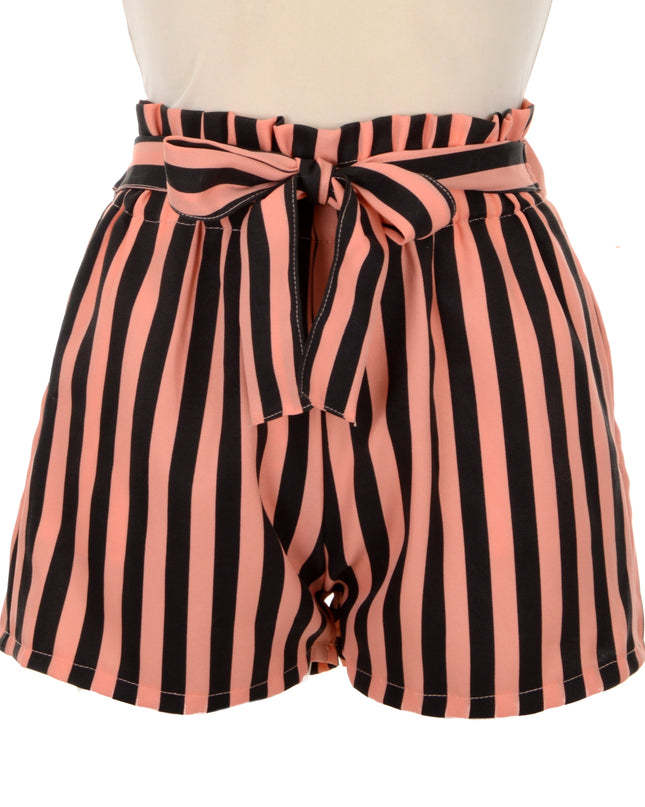 Stribede Shorts - Pink