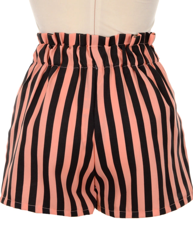 Stribede Shorts - Pink