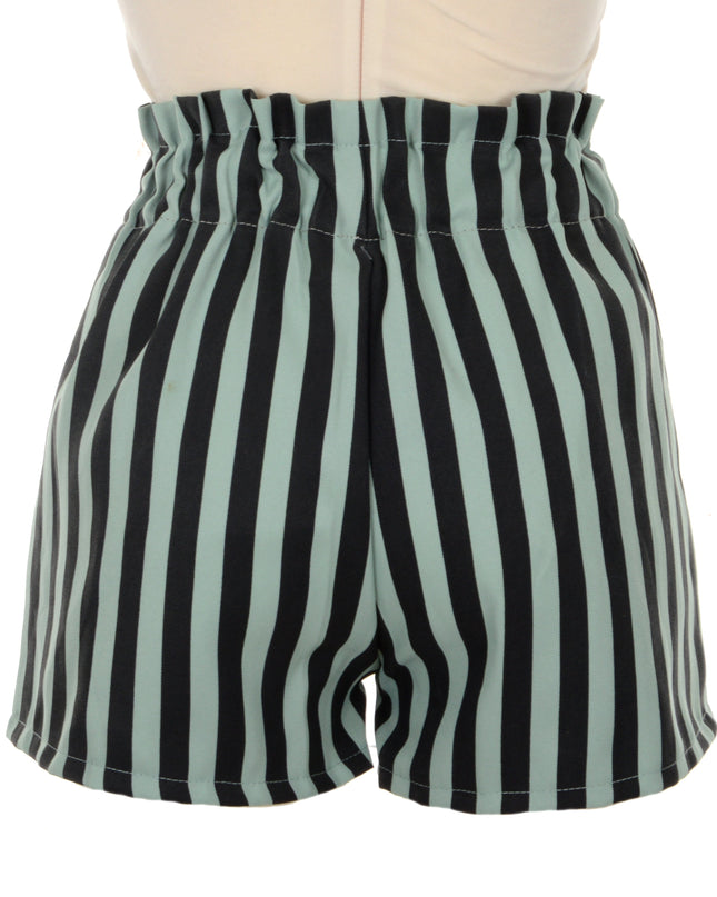 Stribede Shorts - Grøn