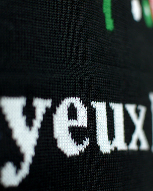 Suéter de Navidad Negro Feliz Navidad para Niños