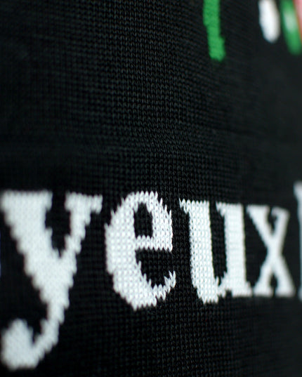 Suéter Familiar Negro Feliz Navidad