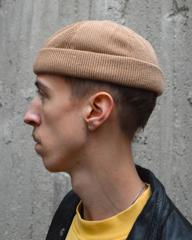 Brown Knitted Docker Cap - Christmas Style