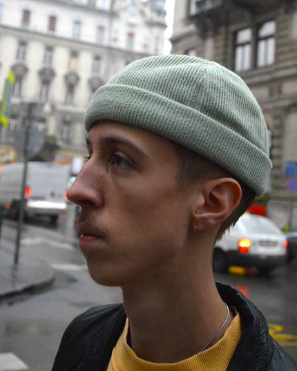 Mint Strikket Docker Cap til juletilbehør