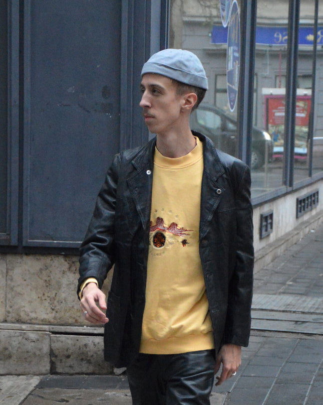 Lys Grå Kord Docker Hat - Jule Stil