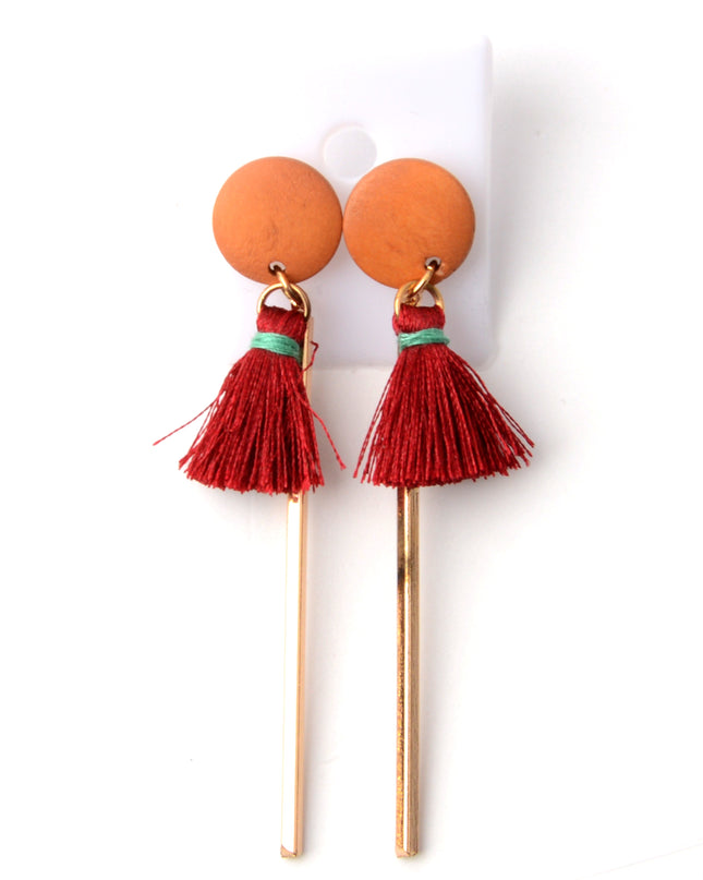 Tassel Wooden Earrings - Unique Jewelry for Any Occasion