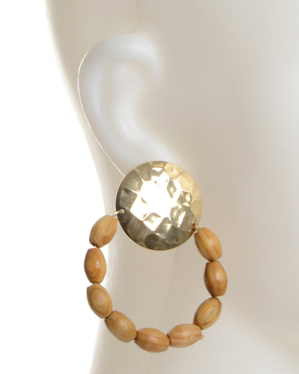 Wooden Beads Earrings