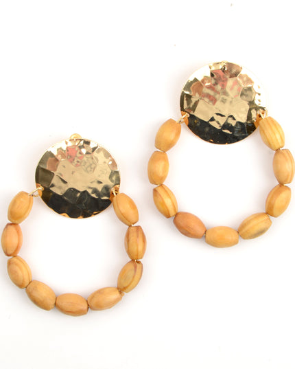 Wooden Beads Earrings