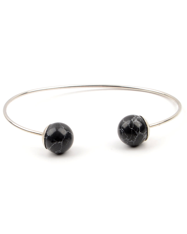 Black Sphere Stone Bracelet
