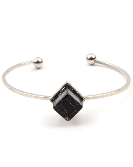 Black Cube One Stone Bracelet