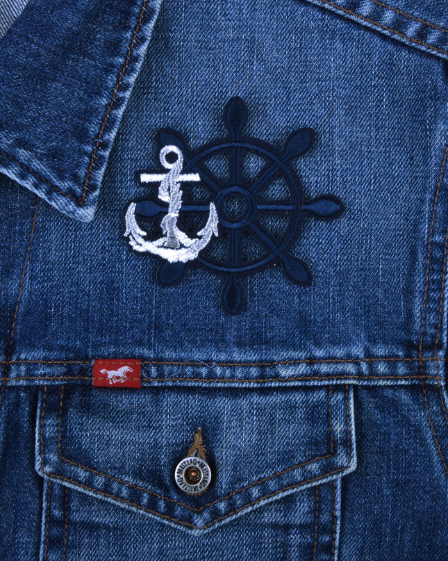 Parche Diseño Timón de Barco - Náutico y Elegante