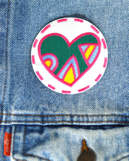 Broderet Hjerte Valentine Patch
