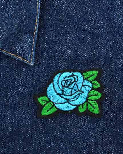 Blå Rose Patch