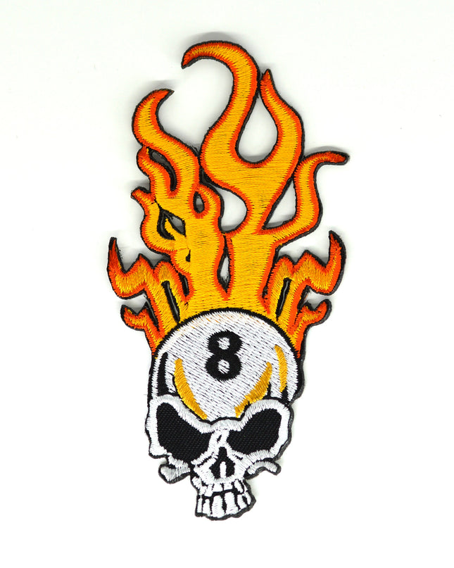 Flaming Skull Halloween Costume Patch