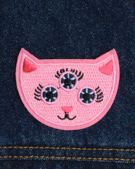 Parche Gato Rosa – Accesorio Bonito de Halloween para Disfraces | Disfraz