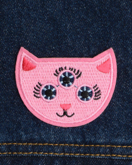 Pink Cat Patch Halloween Costume Accessory
