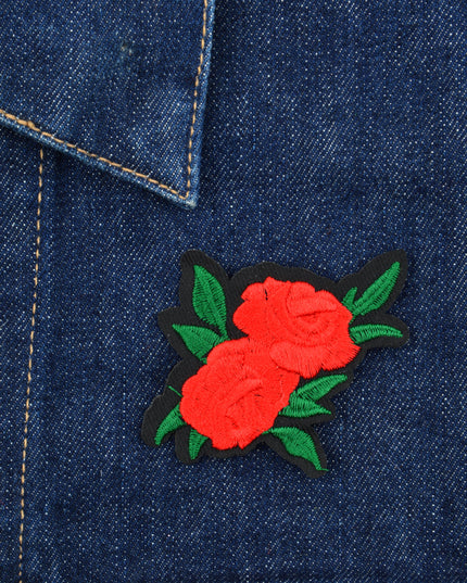 Dobbelt Rød Rose Patch