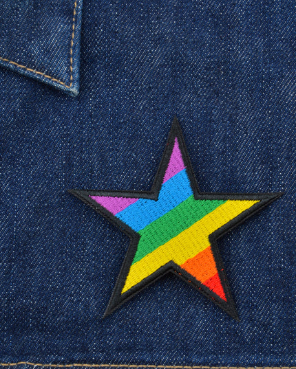 Rainbow Star Patch - Farverig og sjov dekoration