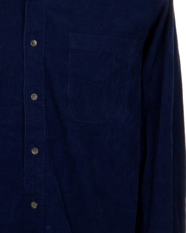 Vintage Shirt - Blue Corduroy Christmas Sweater for Men and Women