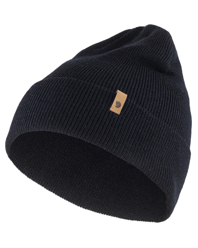 Fjallraven Classic Knit Hat in Dark Navy Blue