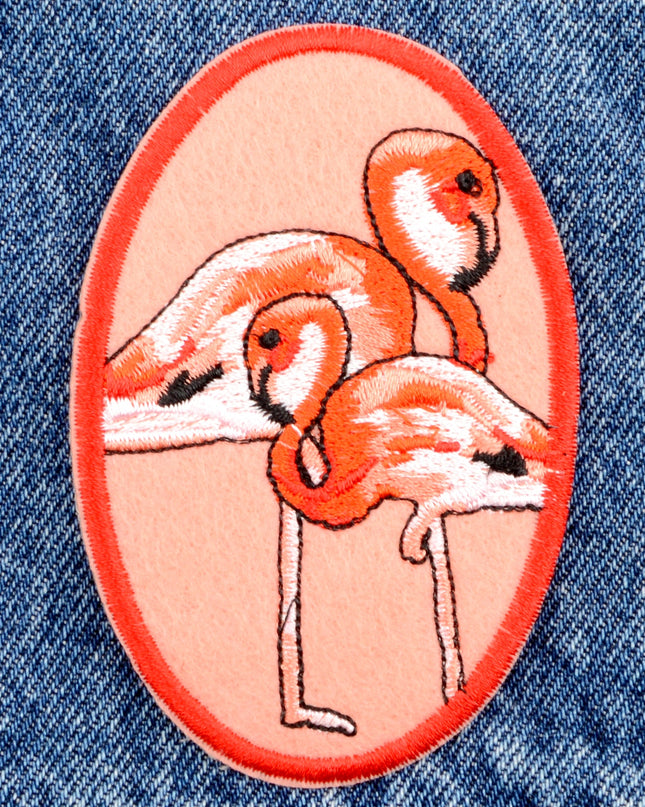Iron-On Patch - Flamingos