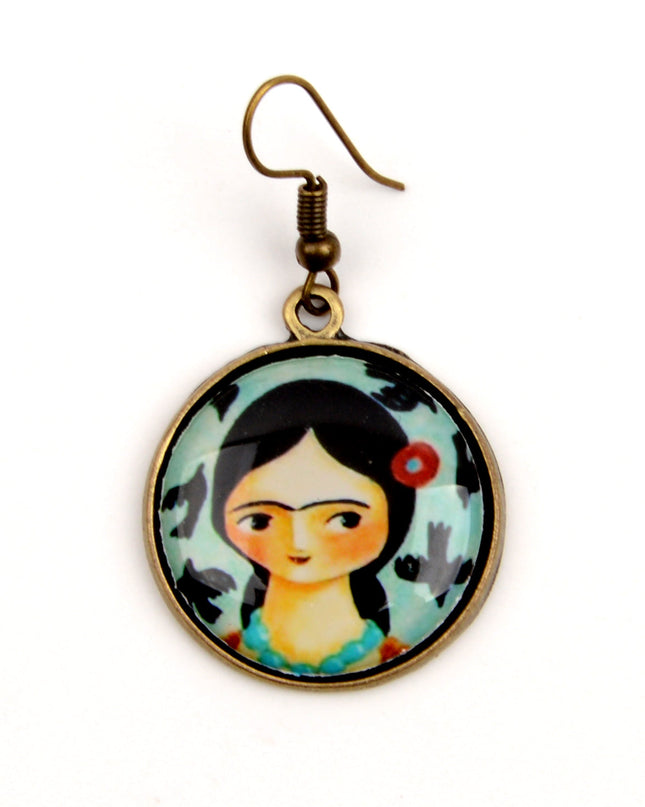 Frida Kahlo Art Earrings for Women